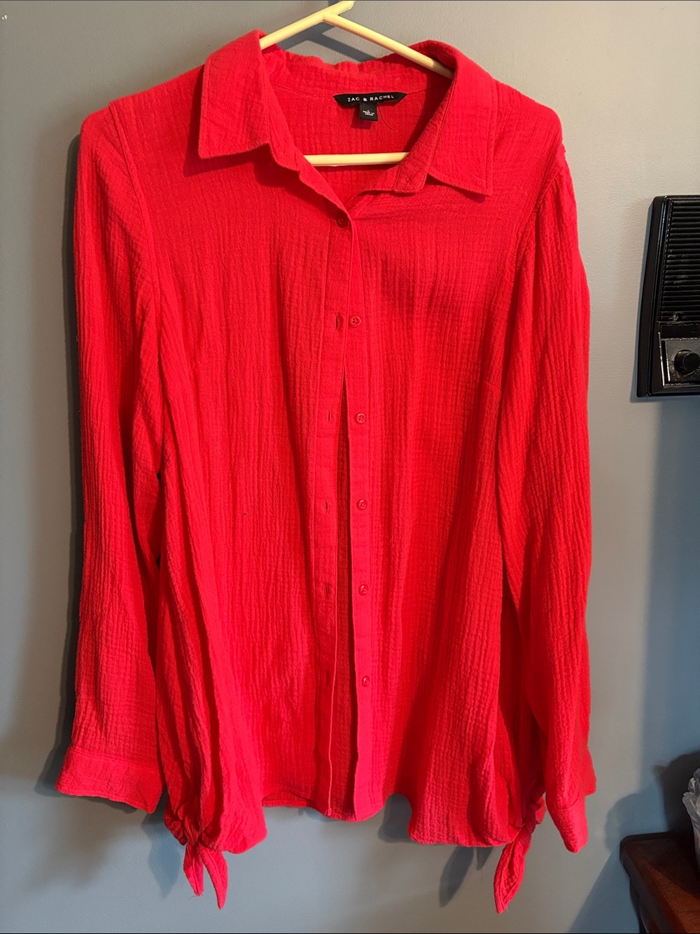 Zac & Rachel Bright Red Long-Sleeve Button-Down Shirt